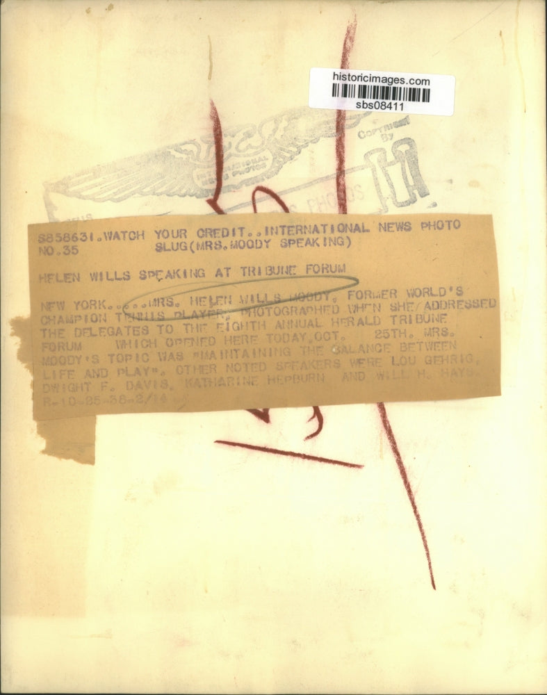 1938 Press Photo Mrs. Helen Mills Moody addresses delegates at Forum - sbs08411