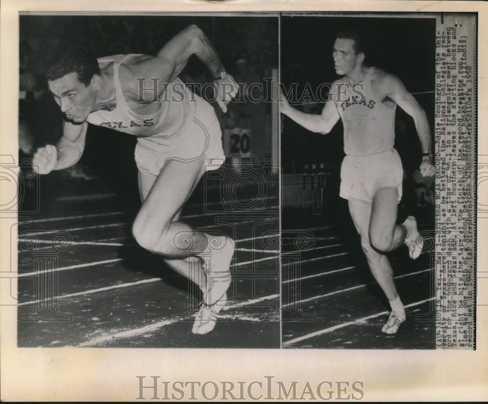 1958 Press Photo Eddie Southern runs 440-Yard Dash - sbs08465- Historic Images