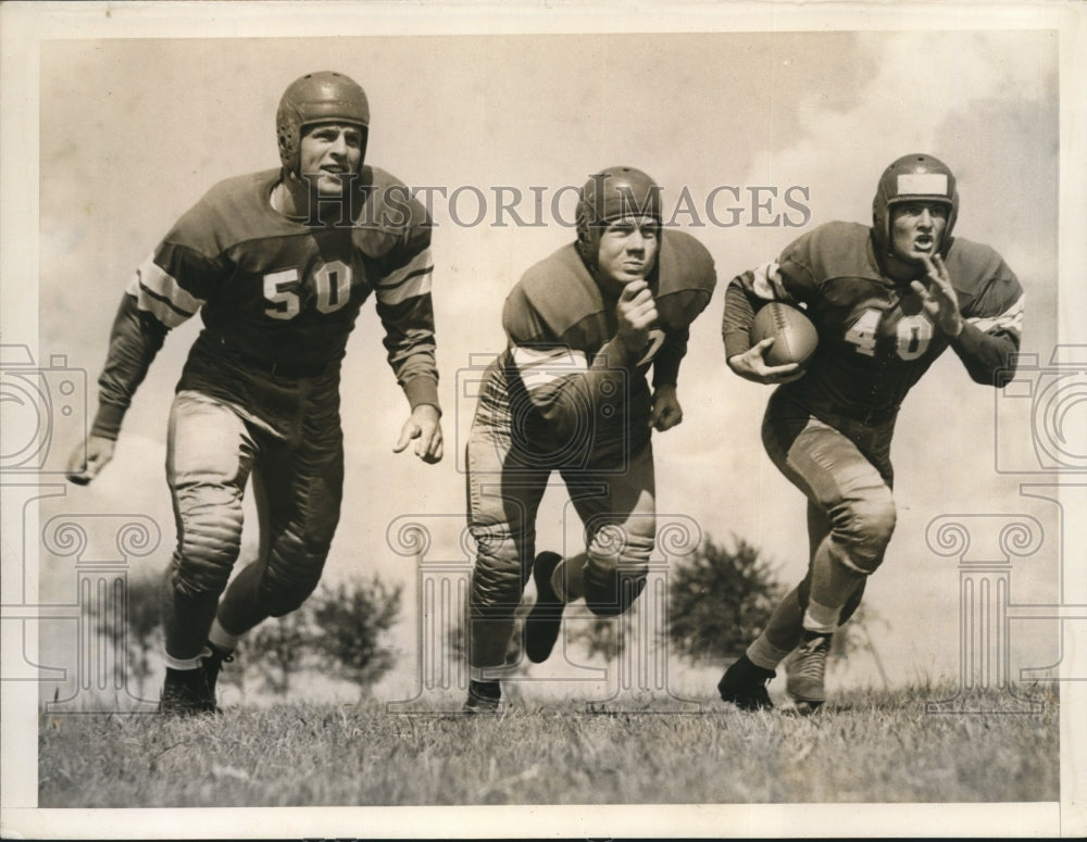 1942 Press Photo Jim Wright, Orville Johnson, Red Maley to play in Cotton Bowl- Historic Images