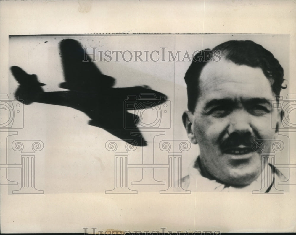 1945 Press Photo Capt. H.J. Wilson R.A.F. Pilot of Britannia on record flight- Historic Images