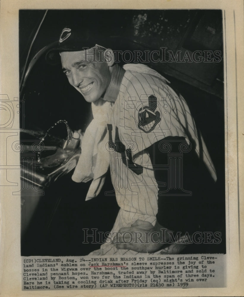 1959 Press Photo Jack Harsham&#39;s Cleveland Indians Baseball - sbs08749- Historic Images