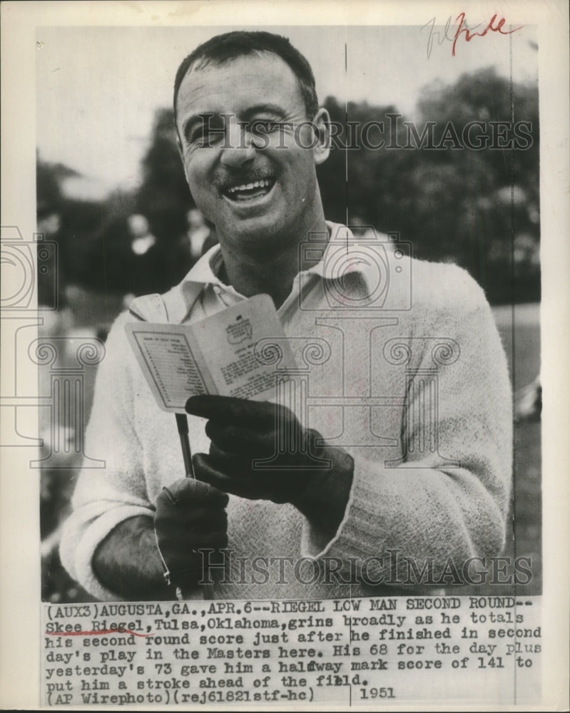 1951 Press Photo Skee Riegel after his play in the Masters - sbs09017- Historic Images