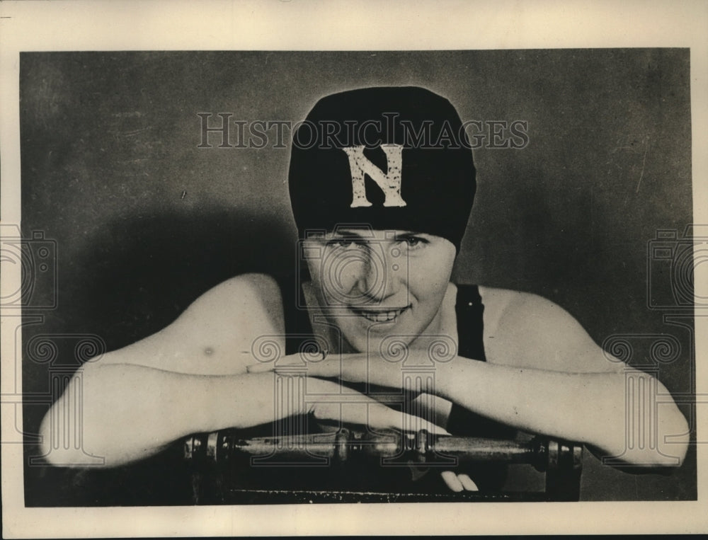 Press Photo Inge Wiedemann set womens Swimming record - sbs09230- Historic Images