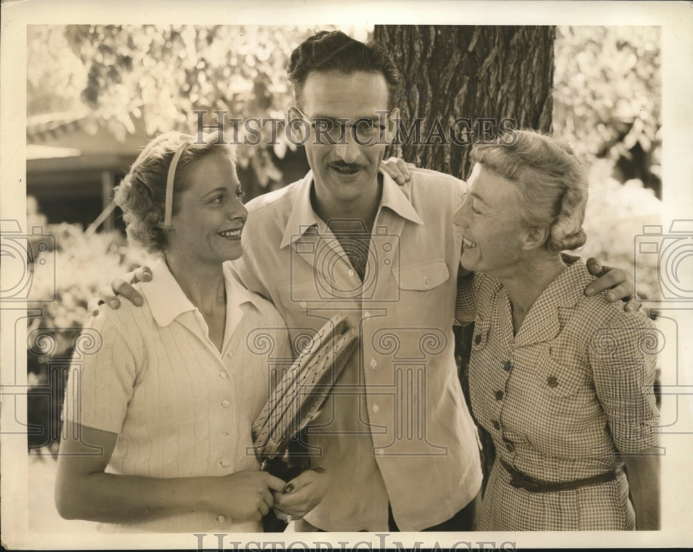 1940 Press Photo Alice Mardle, Henry Prusoff&amp; Elanor Tennant - sbs09404- Historic Images