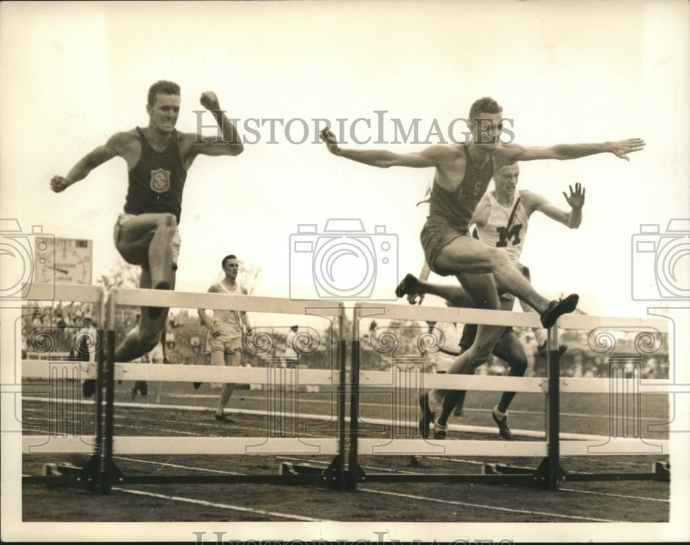 1936 Press Photo Glenn Hardin Louisian State University Olympic Tryouts- Historic Images