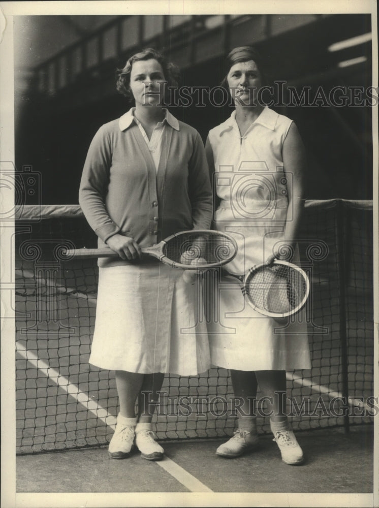 1931 Press Photo La Boutillier defeats Walcott in Women&#39;s Tennis Meet- Historic Images