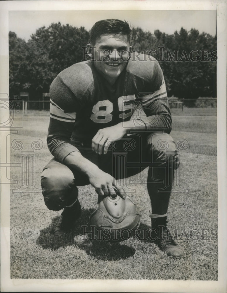 1946 Press Photo Windell Williams catches two touchdown passes for the Owls- Historic Images