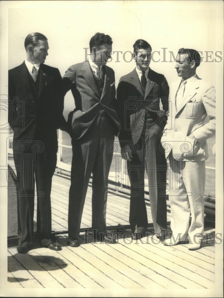 1934 Press Photo Walter Marty, Phil Good, Dudley Wilkins &amp; Glenn Cunningham- Historic Images