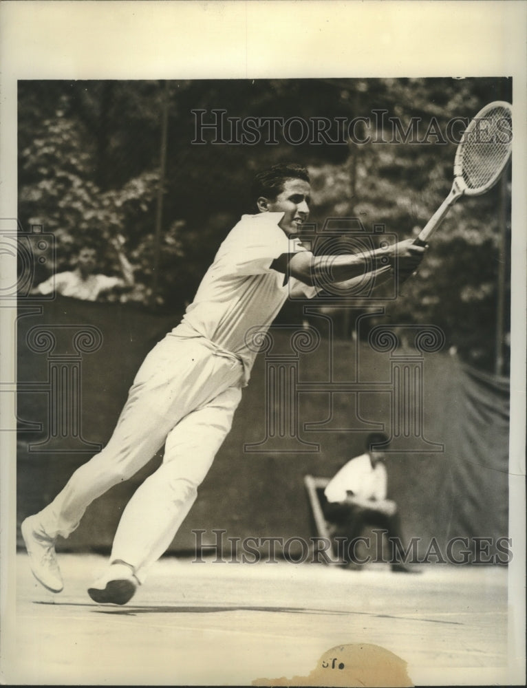 1943 Press Photo Francisco Pancho Segura NCAA tennis Championship - sbs09912- Historic Images