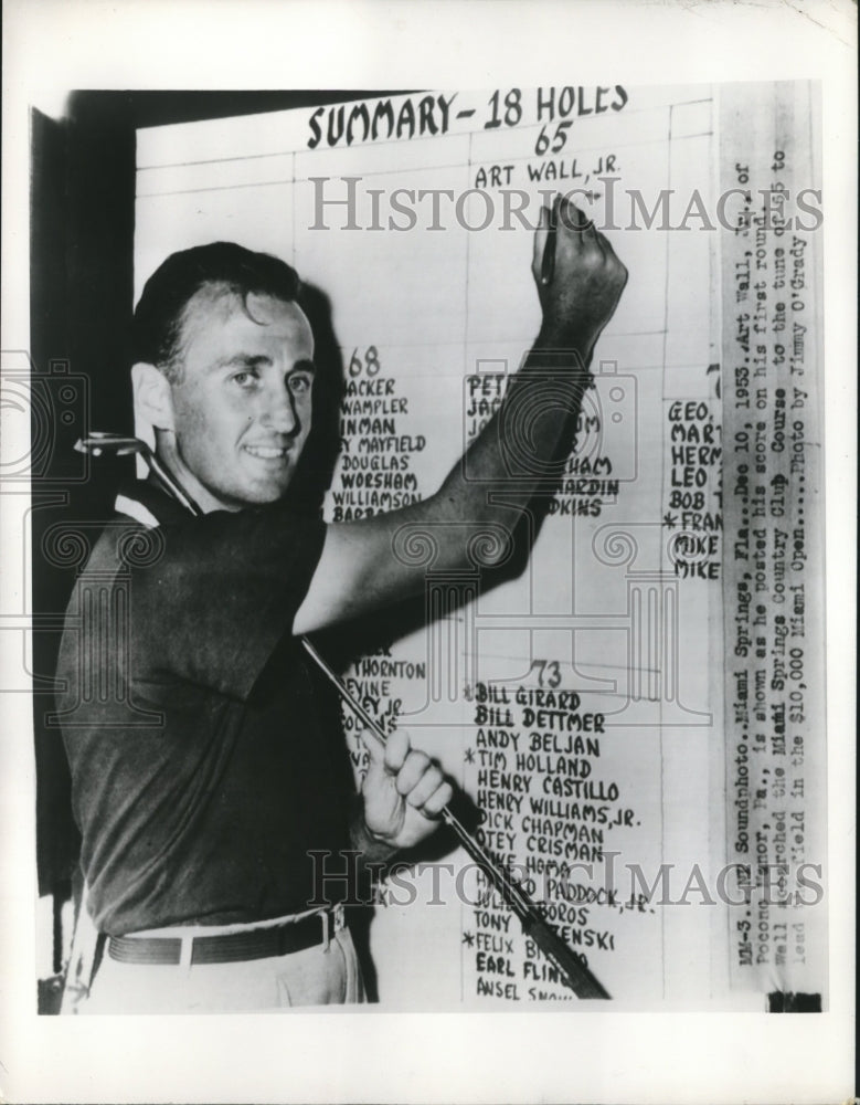 1953 Press Photo Art Wall Jr. Miami Open - sbs09942- Historic Images