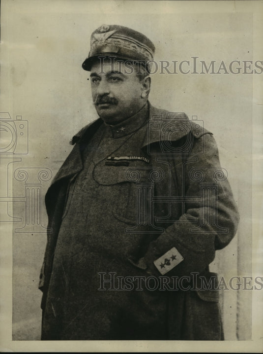 1925 Press Photo General Liuigi Capello arrested in Rome for assassination plot