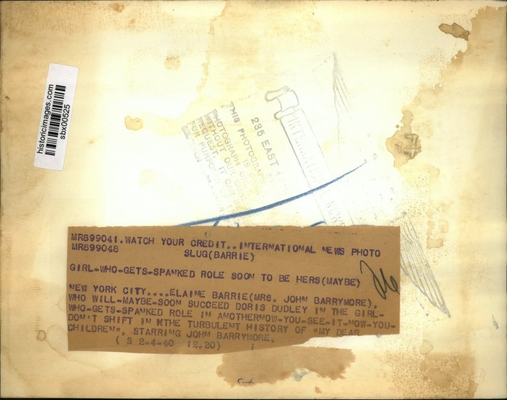 1940 Press Photo Elaine Barrie may succeed Doris Dudley in "My Dear Children"