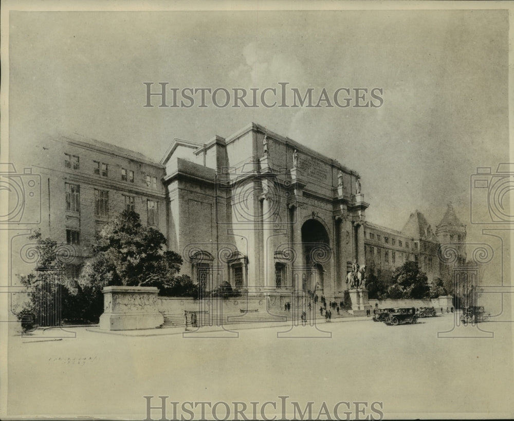 1930 Press Photo How the Roosevelt Memorial will look when completed - sbx00543- Historic Images