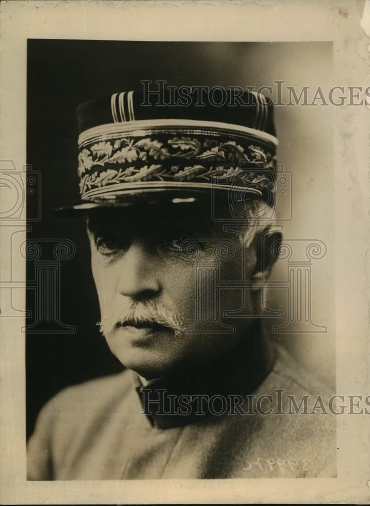 1918 Press Photo General Fayolle of French Army at Western front - sbx00818