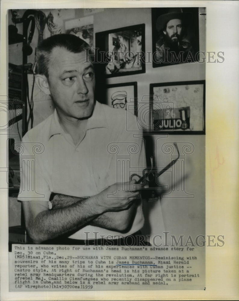 1959 Press Photo James Buchanan Miami Herald reporter - sbx00826- Historic Images