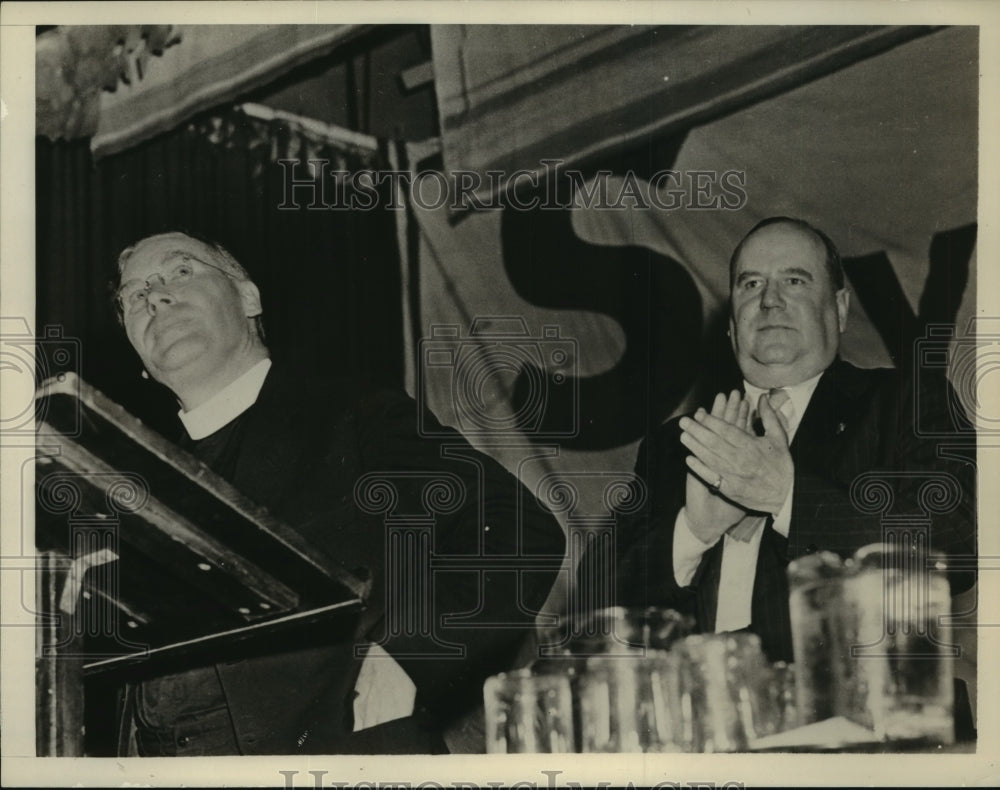 1941 Press Photo Rev John O'Bren, Sen Bennett C Clark at NYC rally - sbx00983
