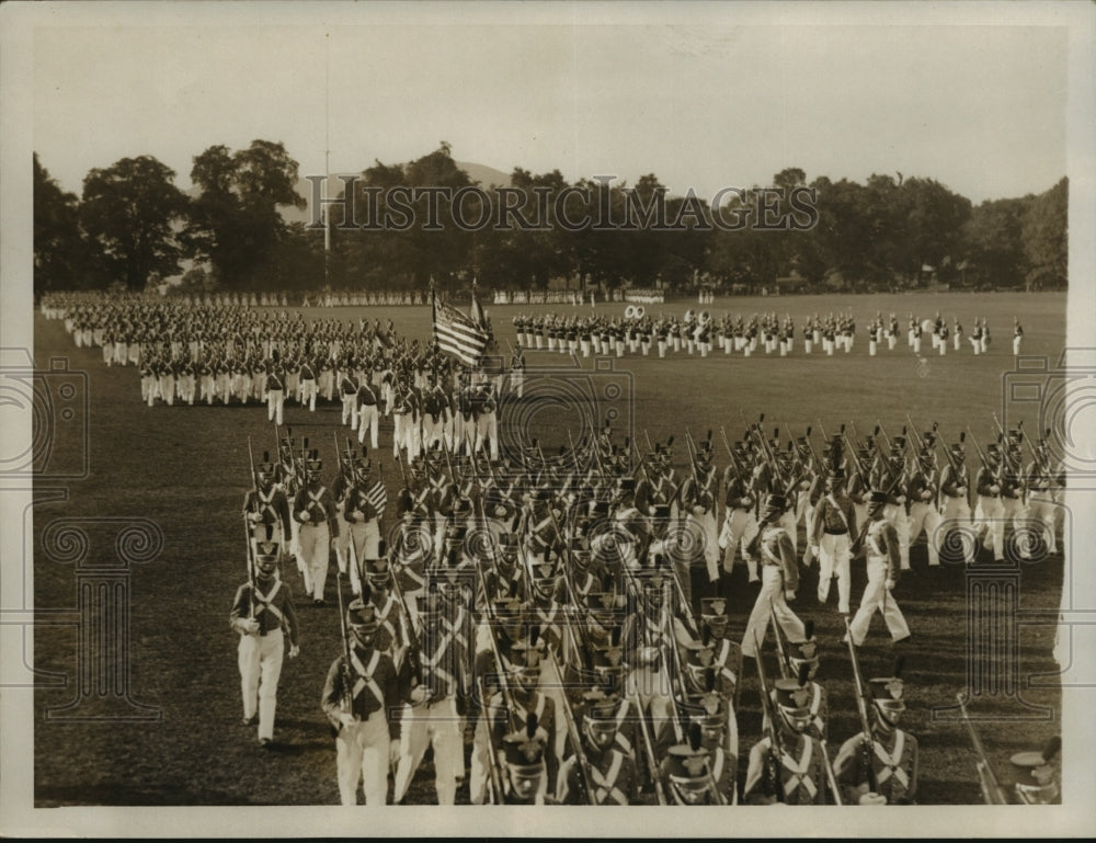 1932 Press Photo West Point cadets parade at athletics event - sbx01378