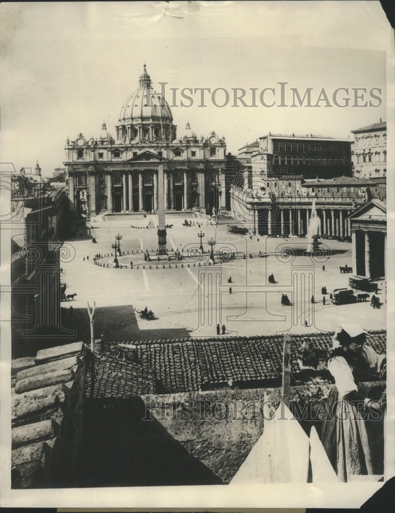 1939 Press Photo St Peterr's Square & the Vatican in Rome Italy - sbx02030