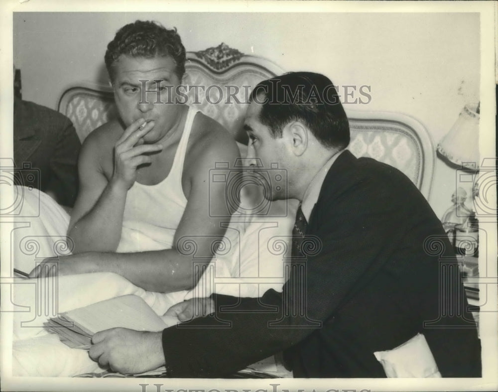 1939 Press Photo Prince David Mdivani & attorney Milan Medigovich in LA