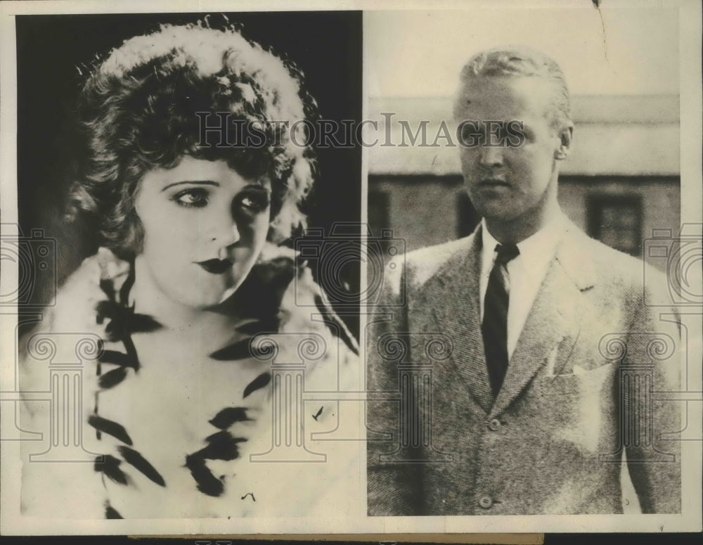 1928 Press Photo Patty Du Pont actress & Sylvanus Stokes Jr to wed in LA