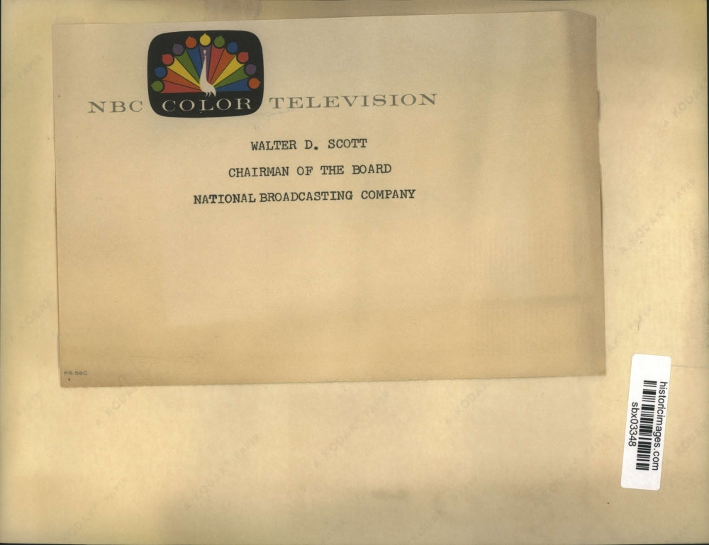 Press Photo Walter D. Scott, Chairman of the Board, National Broadcasting Co.