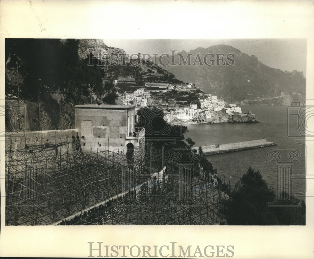 1930 Press Photo Capuchin Monastery in Amalfi in heart of the earthquake area