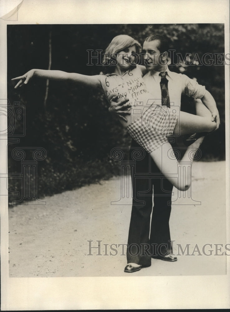 1930 Press Photo Sunny Blasdell &amp; Freddie DeFelice Dancing coast to coast
