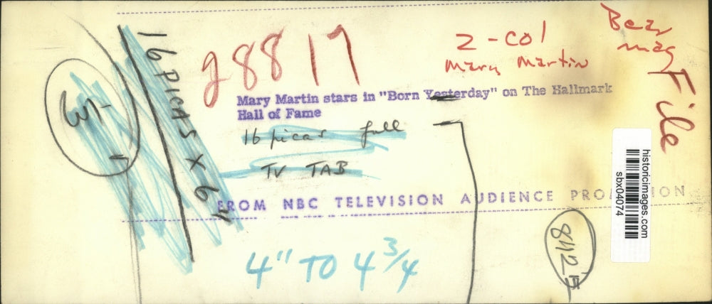 Press Photo Mary Martin star of Born Yesterday - sbx04074