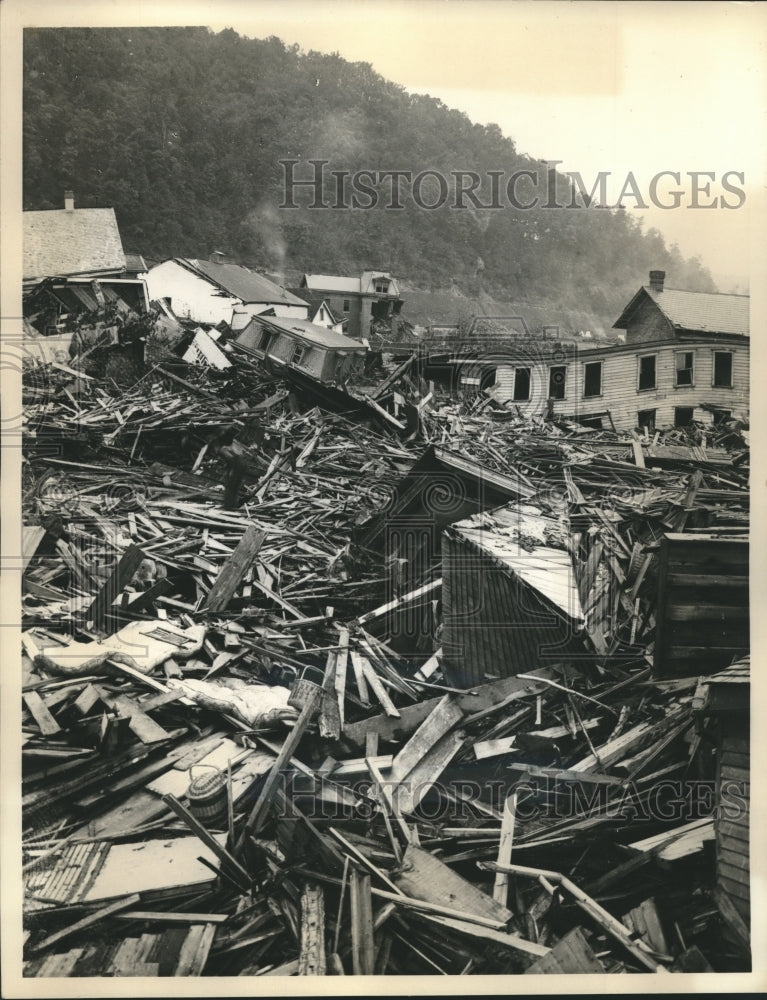 1936 Press Photo Johnstown, Pennsylvania After RIver Causes Destructive Flood