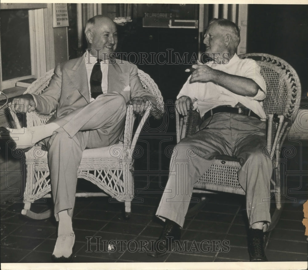 1941 Press Photo James A.Farley & President John Garner at Garner's jp,e
