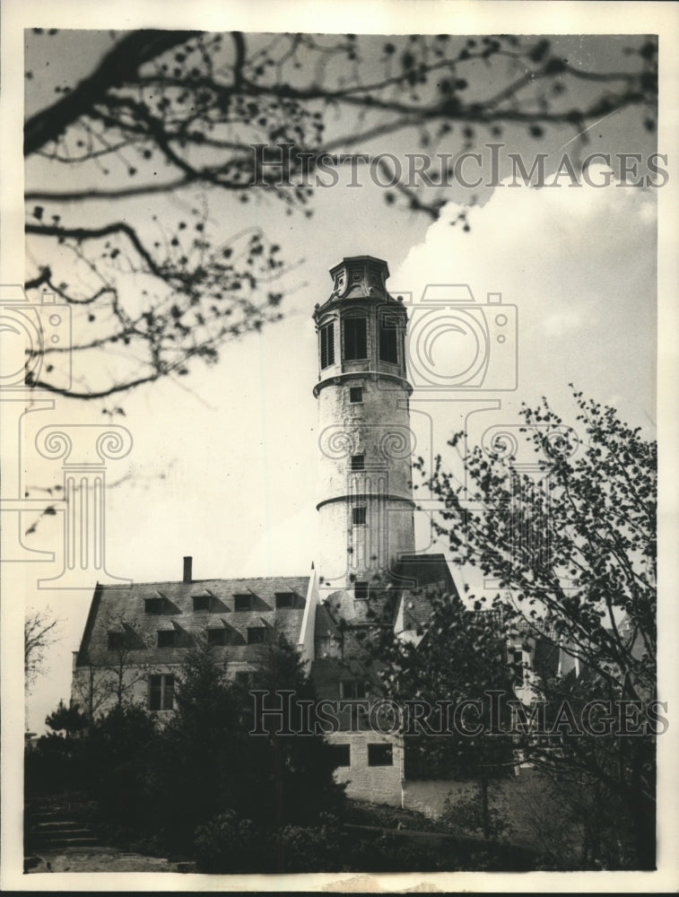 1933 Press Photo picturesque view of Belgian Village at Century of Progress Fair- Historic Images