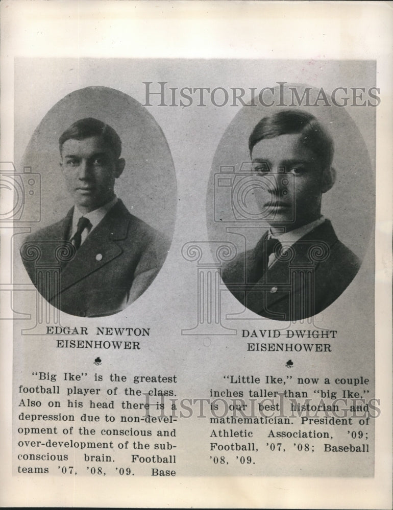 1945 Press Photo David D.Eisenhower and Brother Edgar Newton D. Eisenhower