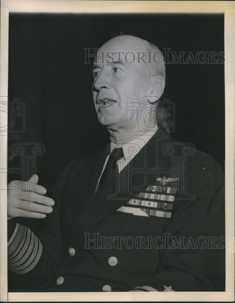 1945 Press Photo Admiral Ernest King Testifying in Senate Military Committee