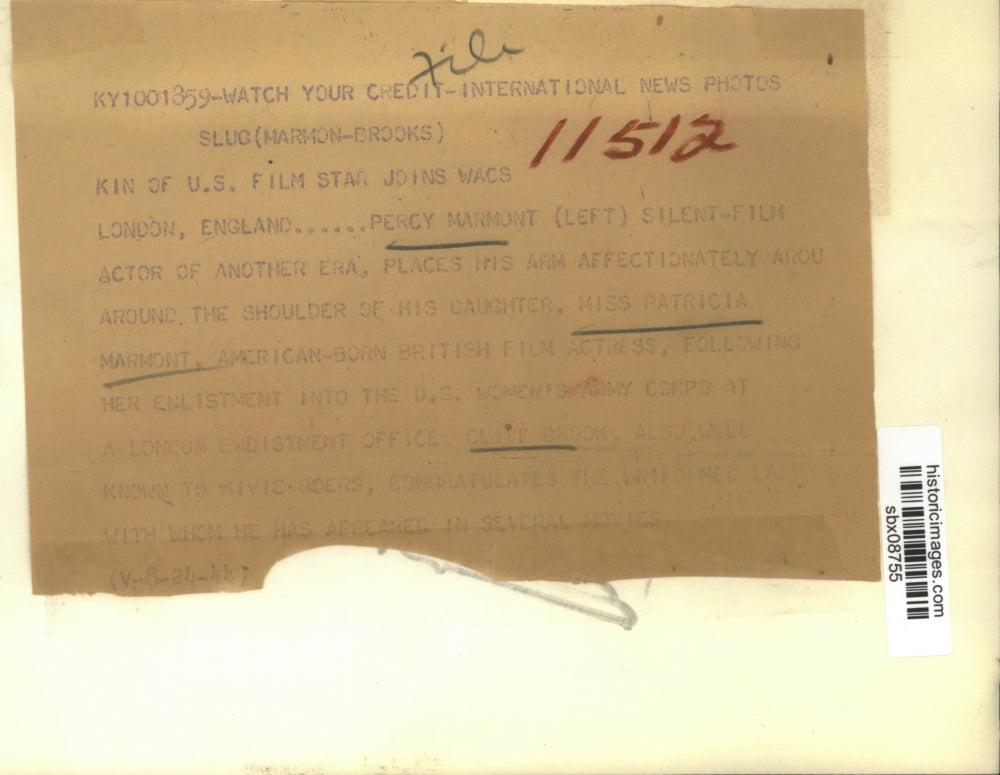 1944 Press Photo Patricia Marmont Enlists in WACs in London, England WWII