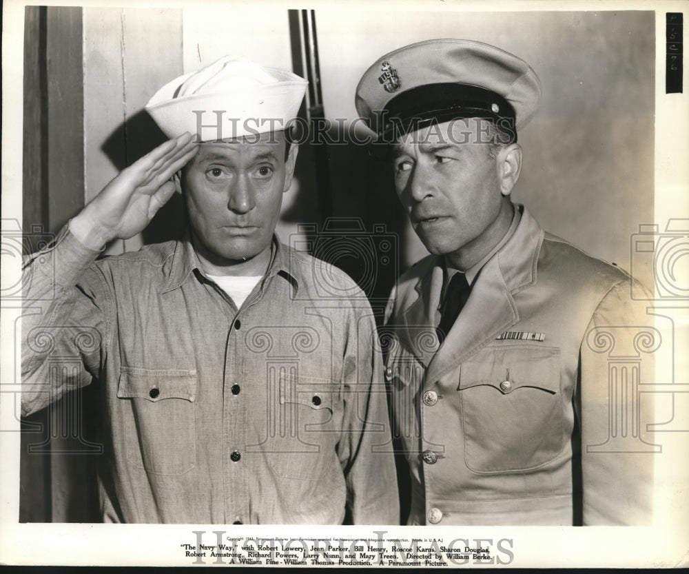 1944 Press Photo The Navy Way starrinf Roscoe Karns & Robert Armstrong