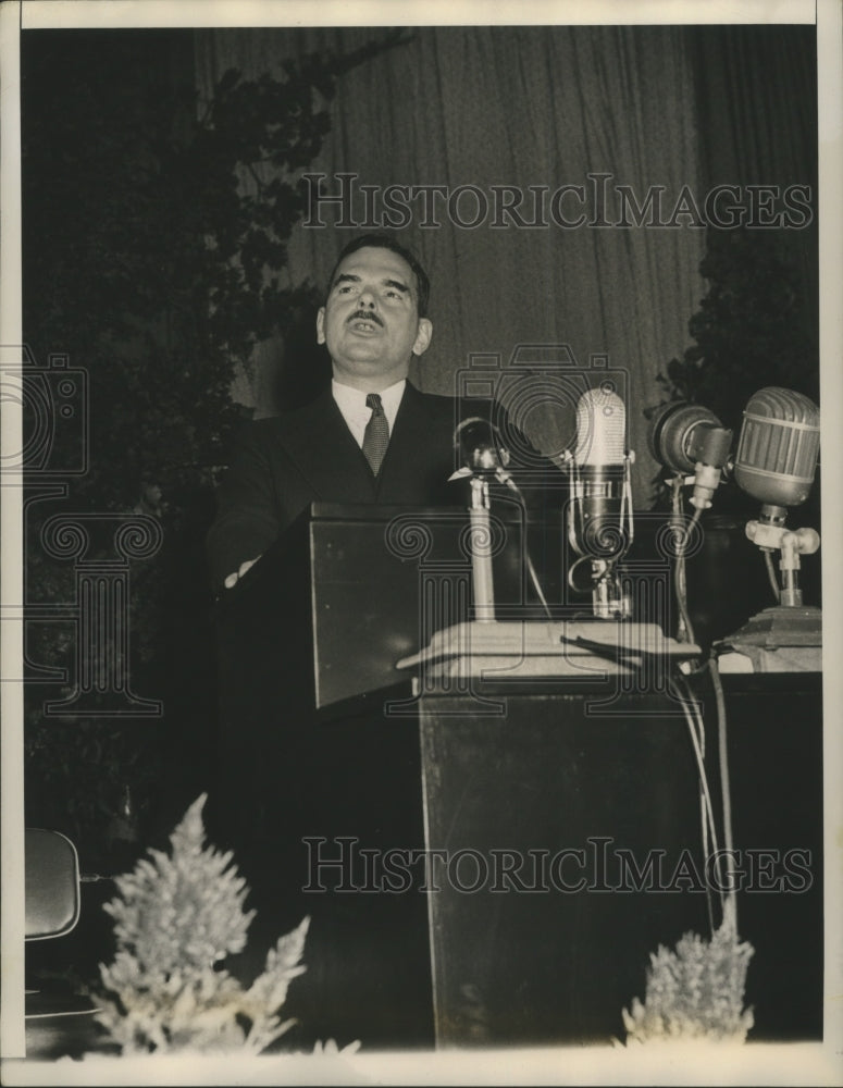 1944 Press Photo Governor Thomas Dewey Speaks Against The New Deal - sbx09559