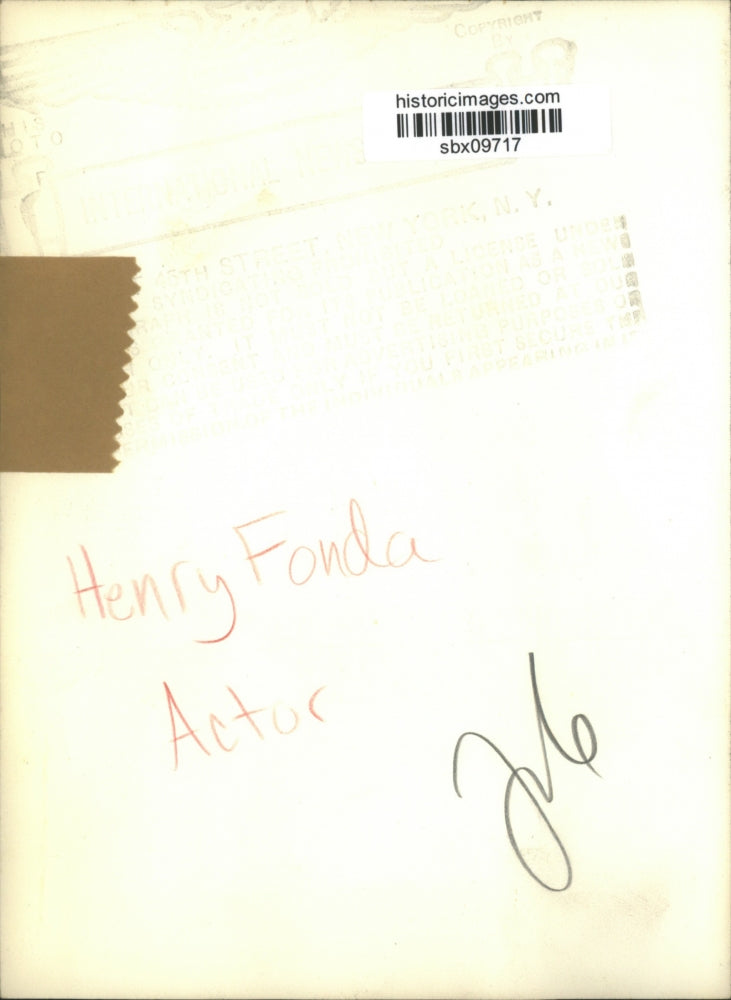 Press Photo Actor Henry Fonda - sbx09717