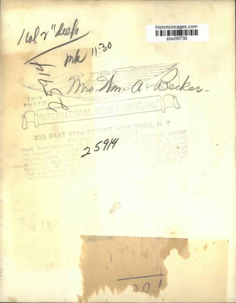 Press Photo Mrs William A Becker - sbx09730