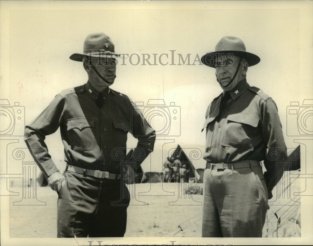 1936 Press Photo Gen. Hamilton Smith Hawkins with General John H. Hughes