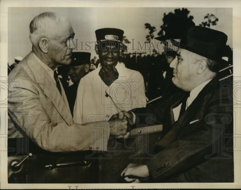 Press Photo Mayor Edward Stiling welcomed Pres. Franklin Roosevelt - sbx10470