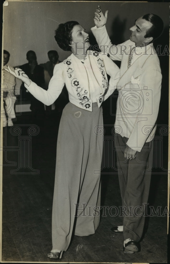 1939 Press Photo Ballroom Dancers Irene Castle and Alex Fisher - sbx10882