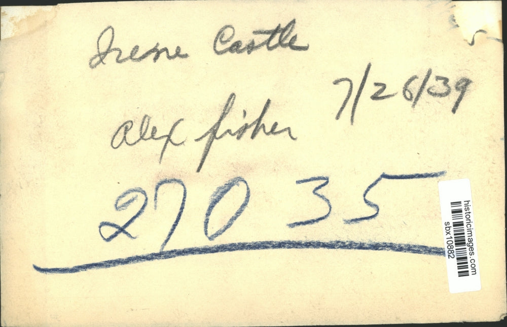 1939 Press Photo Ballroom Dancers Irene Castle and Alex Fisher - sbx10882