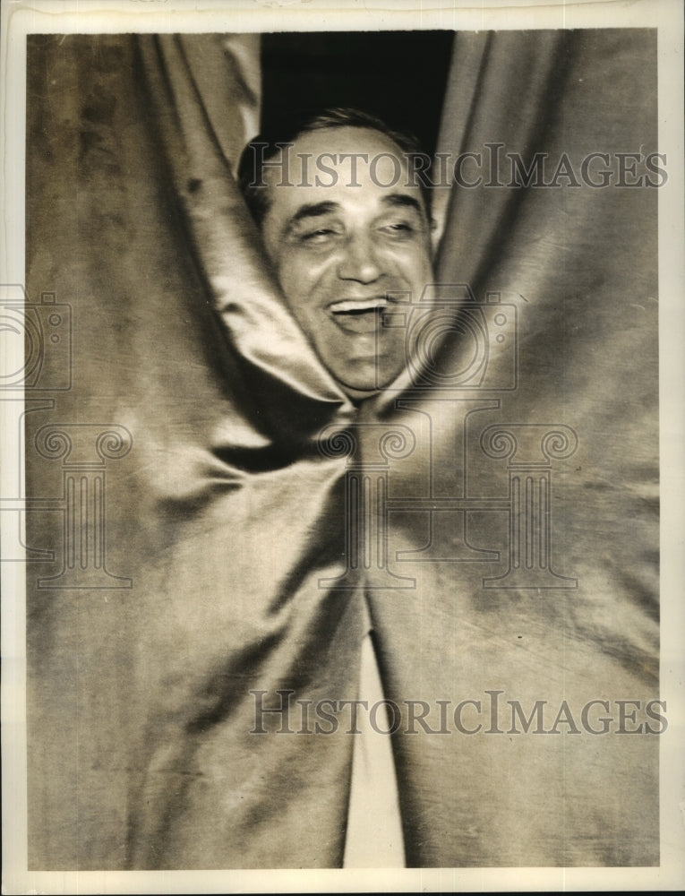 1937 Press Photo Senator Alben Barkley Peek A Boo at Love Feast in Washington