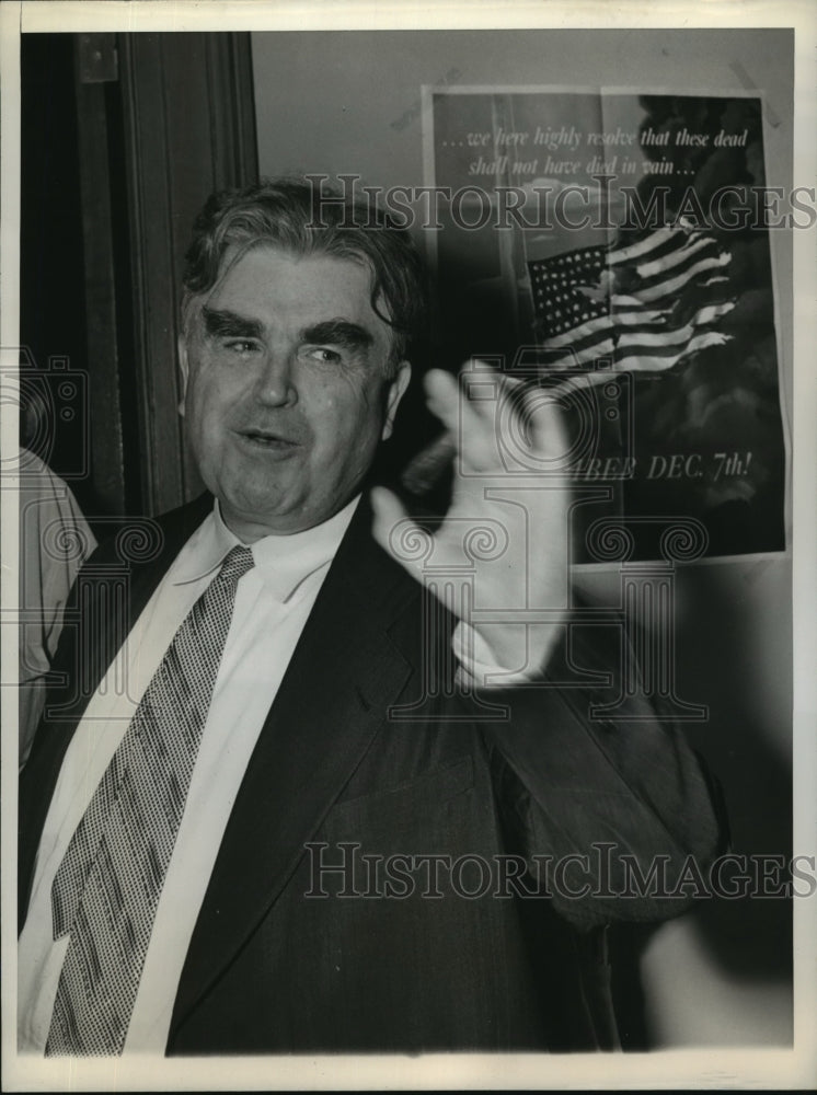 1943 Press Photo John L. Lewis, Pres. of United Mine Workers at Meeting