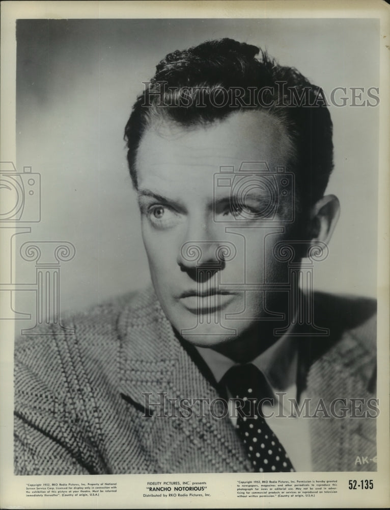 1952 Press Photo Actor Arthur Kennedy Stars in Rancho Notorious - sbx11987