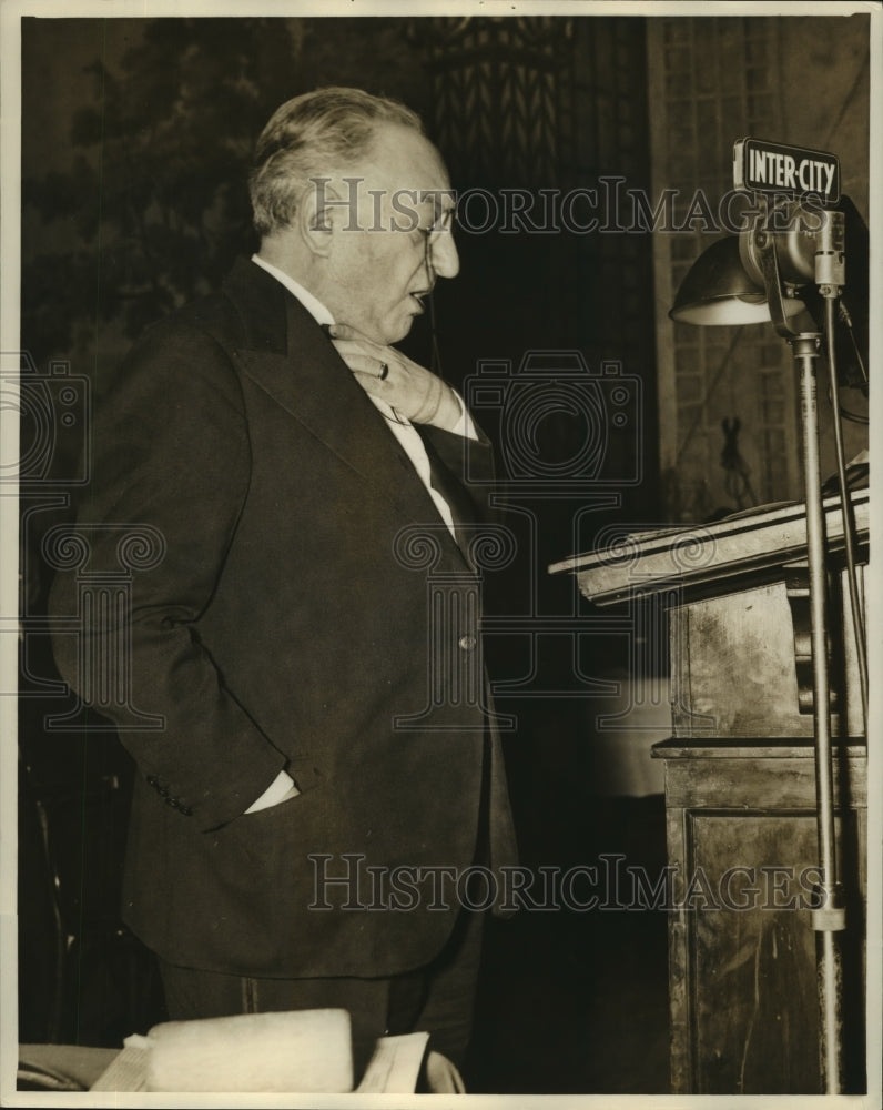 Press Photo Ludwig Lewison German American author speaking to Zionists