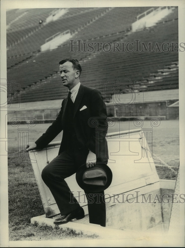 1931 Press Photo Ryan A Grut Denmark's Olympic Games attache at LA