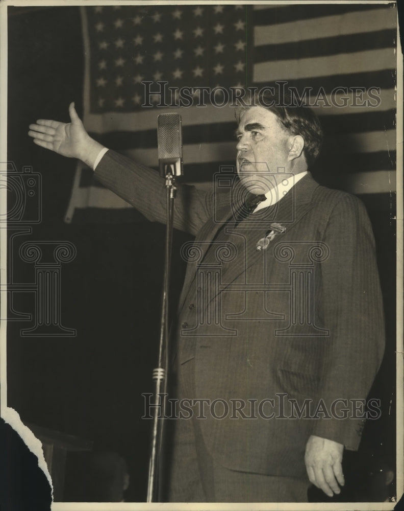1938 Press Photo John L Lewis Speaks at United Mine Workers Convention in D.C.