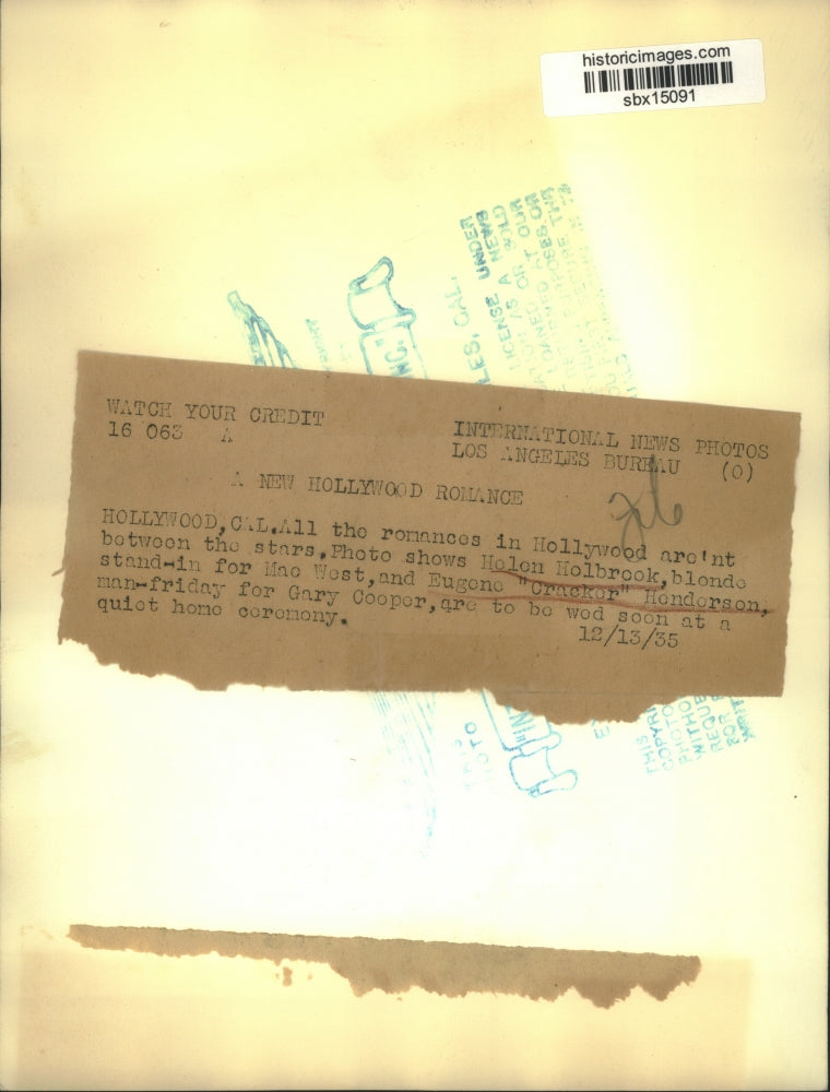 1935 Press Photo Helen Holbrook and Eugene Henderson to Wed in Quiet Ceremony