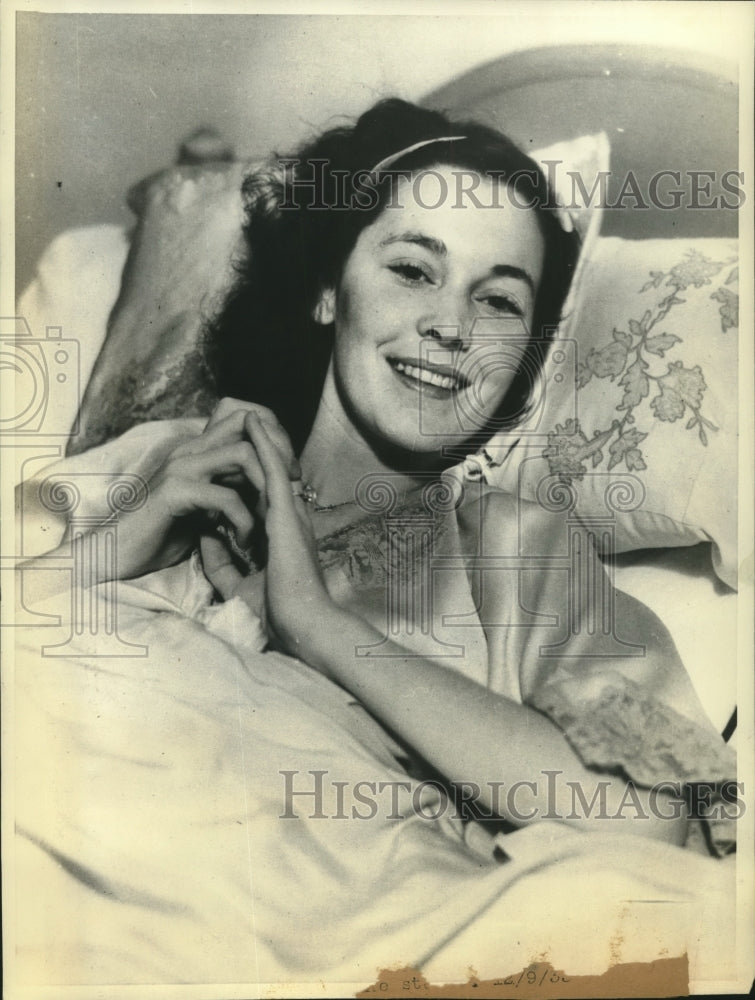 Press Photo Miss Maureen O'Sullivan Irish Actress Recovers From Surgery